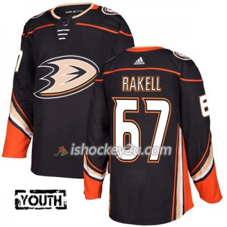 Børn NHL Anaheim Ducks Trøje Rickard Rakell 67 Adidas 2017-2018 Sort Authentic